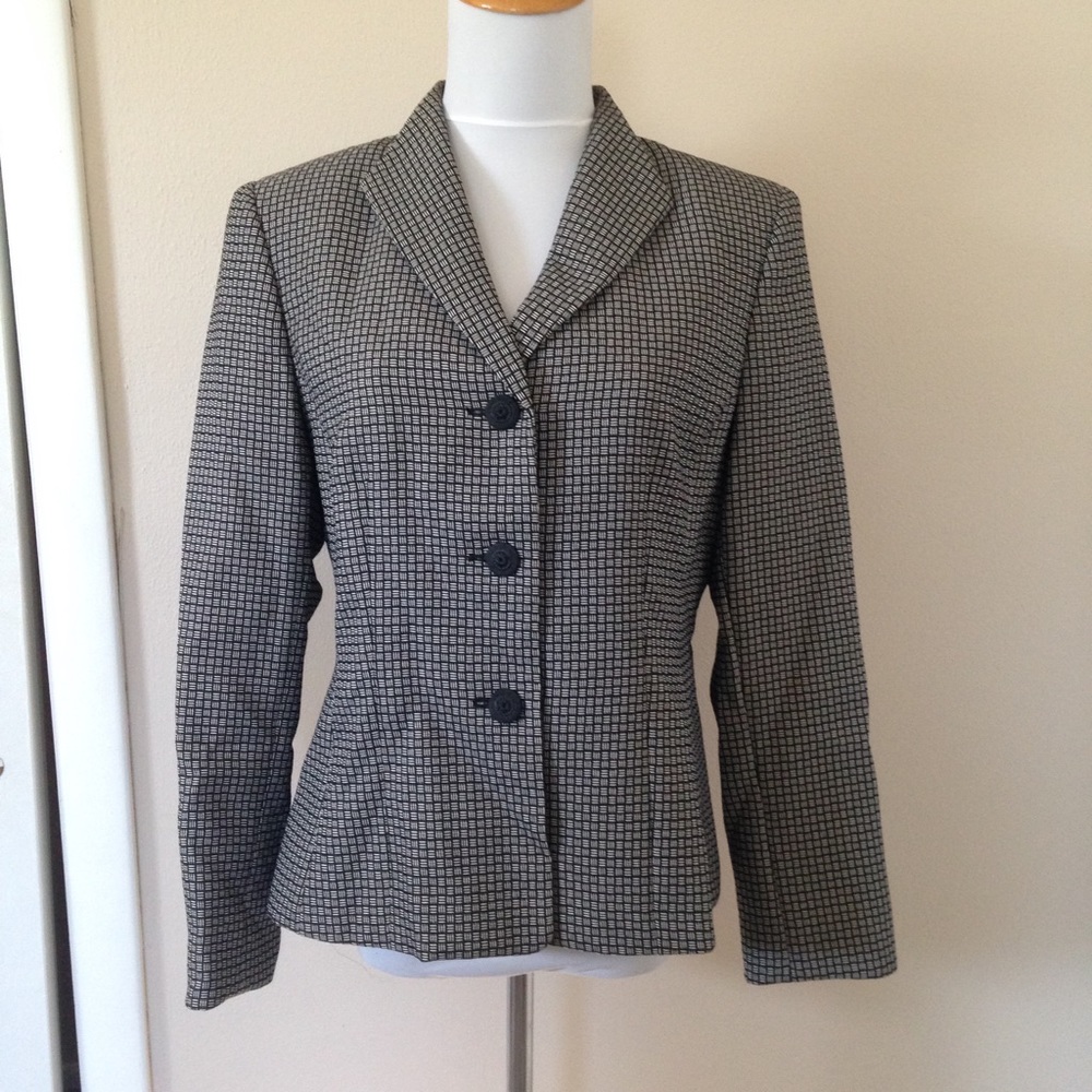 Black / Grey Blazer career professional Petite 10P